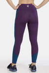 Zelocity Quick Dry Gym Leggings - Purple Pennant — thumbnail 4
